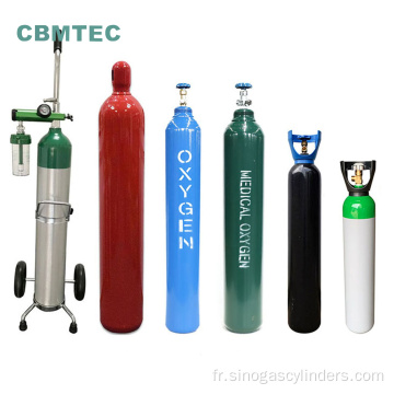 Cylindre en aluminium d&#39;oxygène médical 4,6 L portable pour l&#39;hôpital